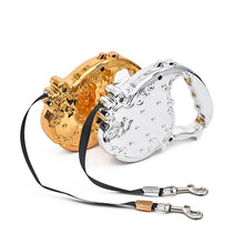 Load image into Gallery viewer, Luxury Gold/Silver Design Dog Auto Leash