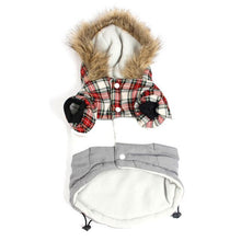 Load image into Gallery viewer, Leather&amp;Grid Coat
